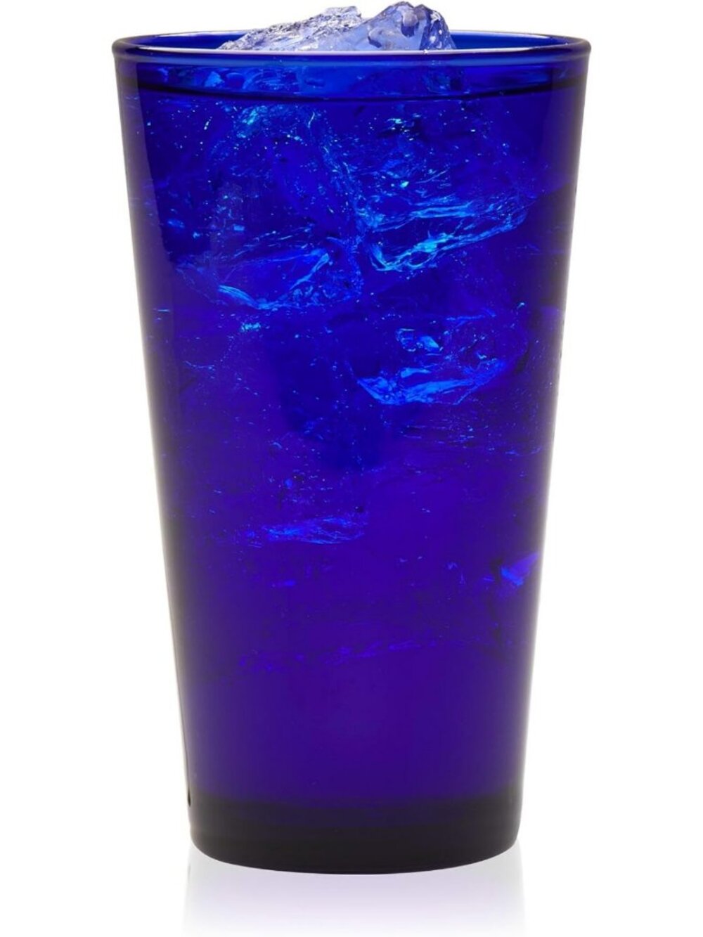Cobalt Blue Drinking Glasses Set of 8 | Stylish Flare Design | Perfect for
